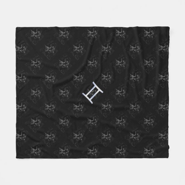 Krom som Gemini Zodiac Sign på Hevelius Fleecefilt (Framsidan (Horisontell))