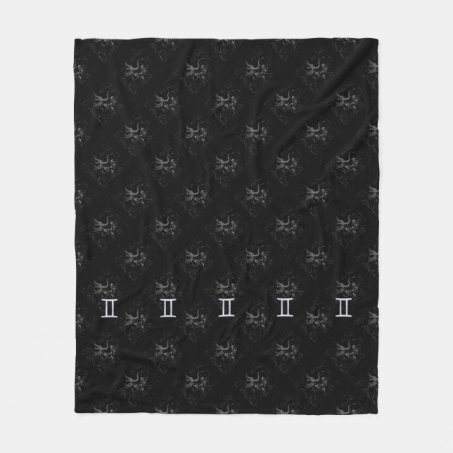 Krom som Gemini Zodiac Sign på Hevelius Fleecefilt (Framsidan)