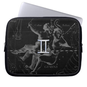 Krom som Gemini Zodiac Sign på Hevelius Laptop Fodral