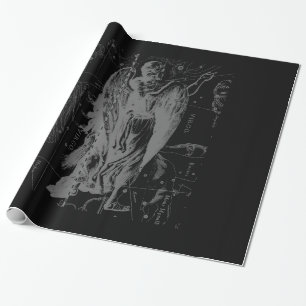 Krom som Jungfrun Stjärntecken på Svart Hevelius Presentpapper