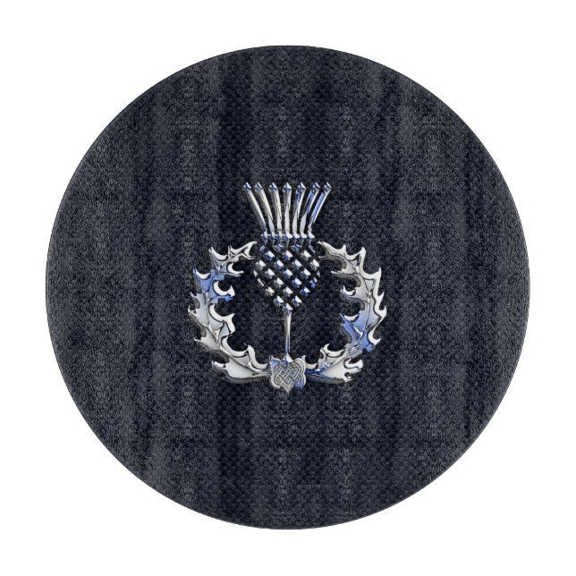 Krom som kolfiber Skriv ut Scottish Thistle (Framsidan)