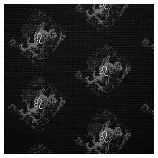 Krom som Leo Zodiac Sign på Hevelius Tyg (Provkarta)