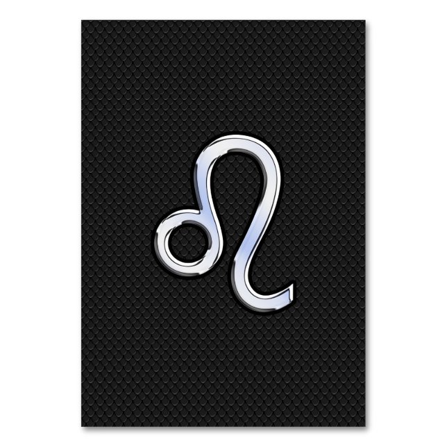 Krom som Leo Zodiac Symbol på orakskinn Bordsnummer (Framsidan)