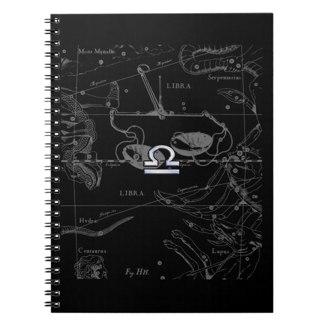Krom som Libra Zodiac Sign på Hevelius Anteckningsbok (Framsidan)