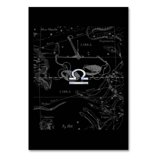 Krom som Libra Zodiac Sign på Hevelius Bordsnummer (Framsidan)