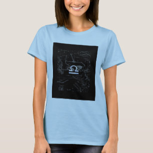 Krom som Libra Zodiac Symbol på Hevelius T Shirt