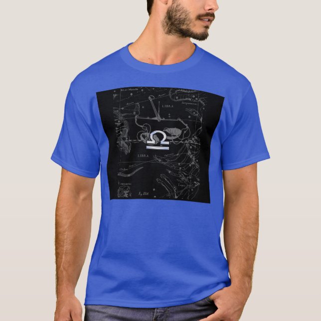 Krom som Libra Zodiac Symbol på Hevelius Tee Shirt (Framsida)