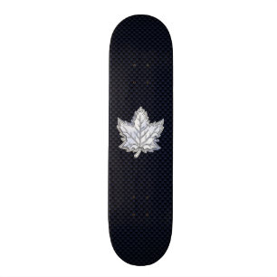 Krom som Löv-kolfiberutskrift Skateboard Bräda 20 Cm
