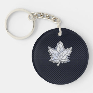Krom som Maple Löv på kolfibersvart