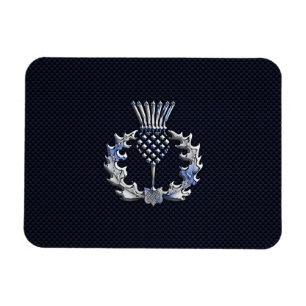 Krom som på kolfiber Skriv ut Scottish Thistle Magnet