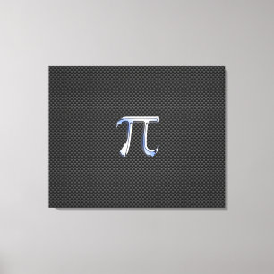 Krom som Pi-symbol vid utskrift av kolfibrer Canvastryck