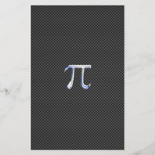 Krom som Pi-symbol vid utskrift av kolfibrer Flygblad