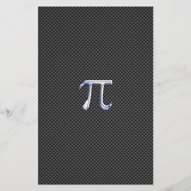 Krom som Pi-symbol vid utskrift av kolfibrer Flygblad (Framsidan)