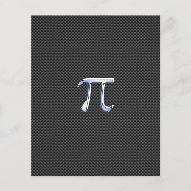 Krom som Pi-symbol vid utskrift av kolfibrer Flygblad (Framsidan)