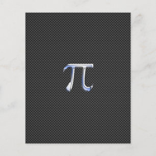 Krom som Pi-symbol vid utskrift av kolfibrer Flygblad