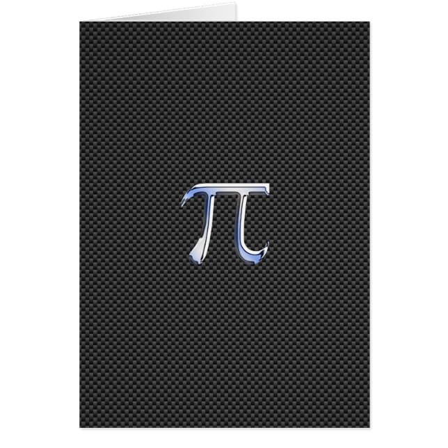 Krom som Pi-symbol vid utskrift av kolfibrer Hälsningskort (Framsidan)
