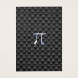 Krom som Pi-symbol vid utskrift av kolfibrer Visitkort
