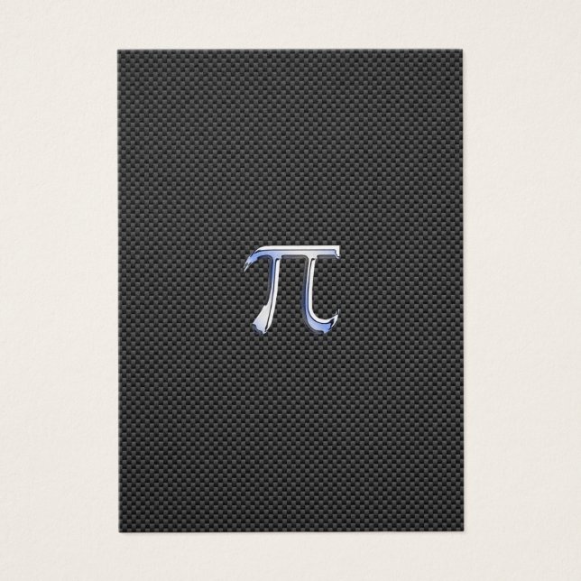 Krom som Pi-symbol vid utskrift av kolfibrer Visitkort (Framsidan)