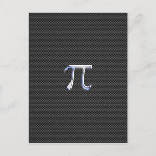 Krom som Pi-symbol vid utskrift av kolfibrer Vykort