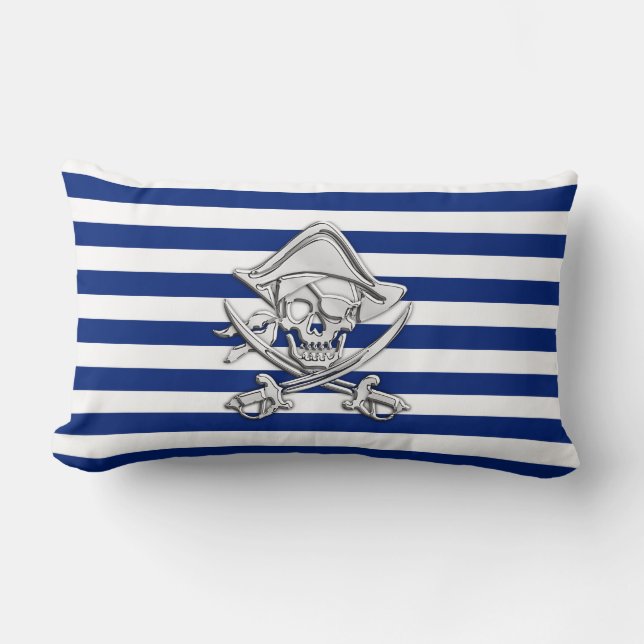 Krom som Pirat på Nautical Rand Lumbarkudde (Framsida)