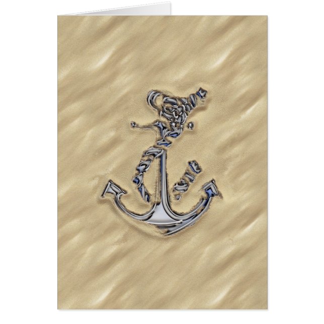 Krom som Rope-ankare i Sand Hälsningskort (Framsidan)