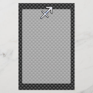 Krom som Sagittarius signerar kolfiberutskrift Brevpapper
