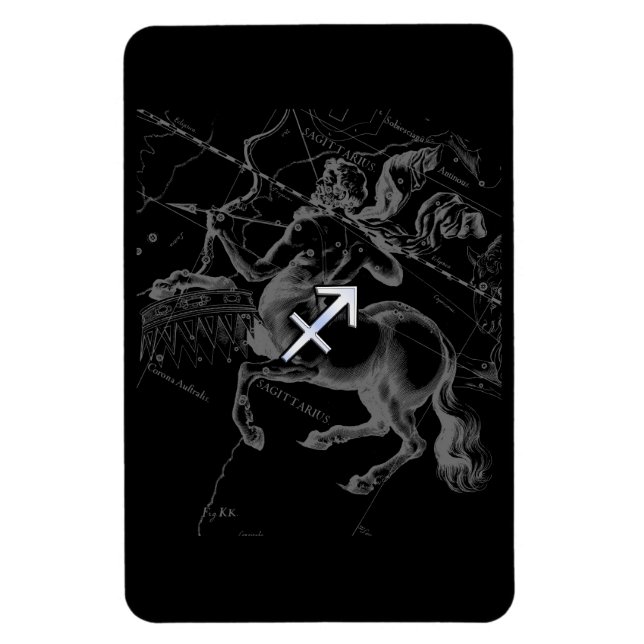 Krom som Sagittarius Zodiac Sign Hevelius Decor Magnet (Vertikal)