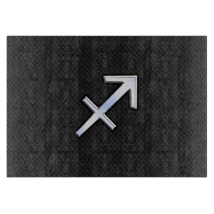 Krom som Sagittarius Zodiac Sign på Black