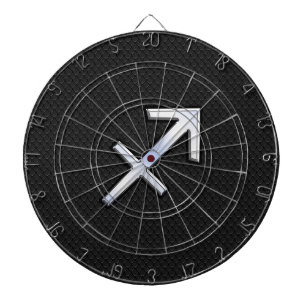 Krom som Sagittarius Zodiac Sign på Black Darttavla