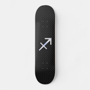 Krom som Sagittarius Zodiac Sign på Black Old School Skateboard Bräda 21,6 Cm