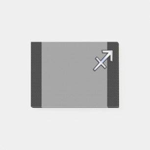 Krom som Sagittarius Zodiac Sign på Black Post-it Block