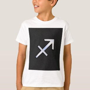 Krom som Sagittarius Zodiac Sign på Black Tee Shirt
