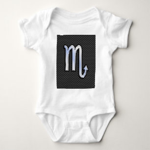Krom som Scorpio Zodiac Sign Carbon Fiber Skriv ut Tee