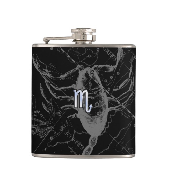 Krom som Scorpio Zodiac Sign på Hevelius 1690 Fickplunta (Framsidan)