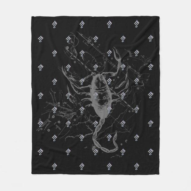 Krom som Scorpio Zodiac Sign på Hevelius Decor Fleecefilt (Framsidan)