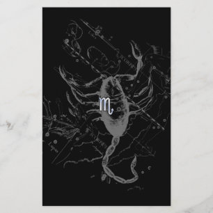 Krom som Scorpio Zodiac Symbol på Hevelius Brevpapper