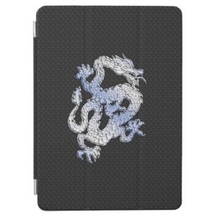 Krom som silver Dragon Black Snake Skin stil iPad Air Skydd