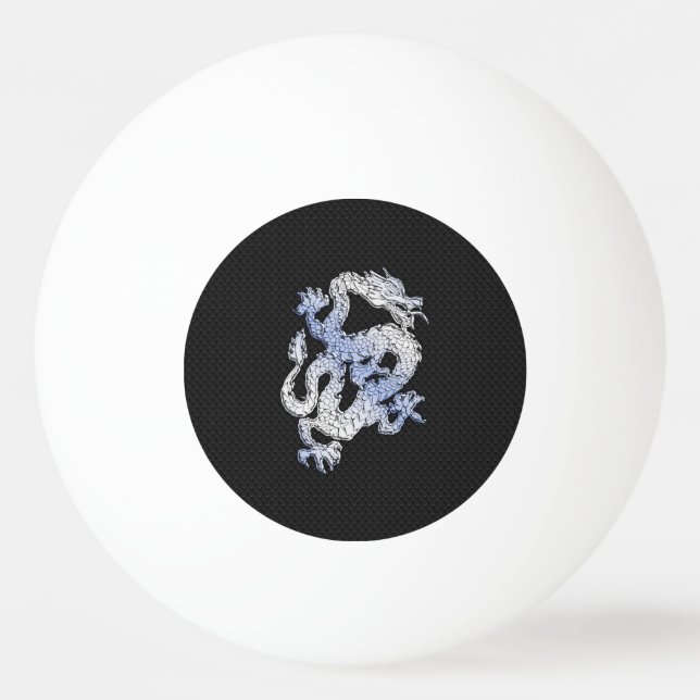 Krom som silver Dragon Black Snake Skin stil Pingisboll (Framsidan)