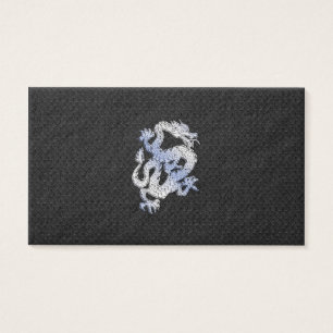 Krom som silver Dragon Black Snake Skin stil Visitkort