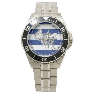 Krom som Sjöjungfru på Nautical Rand Armbandsur