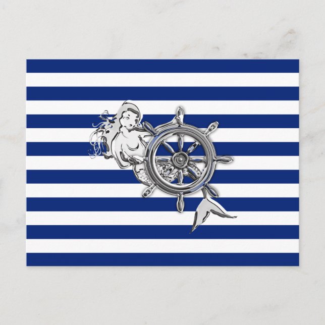 Krom som Sjöjungfru på Nautical Rand Vykort (Framsida)