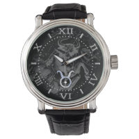 Krom som Taurus Zodiac på Hevelius Black Dial