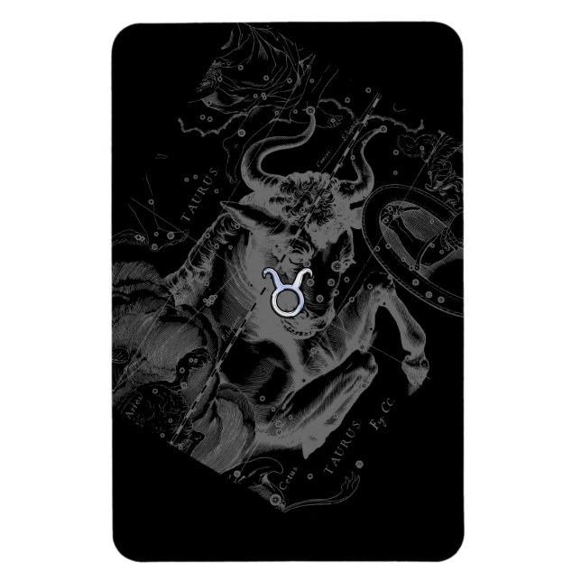 Krom som Taurus Zodiac-tecken på Hevelius Magnet (Vertikal)