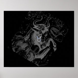 Krom som Taurus Zodiac-tecken på Hevelius Poster