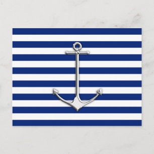 Krom som Thin Anchor på Nautical Rand Vykort