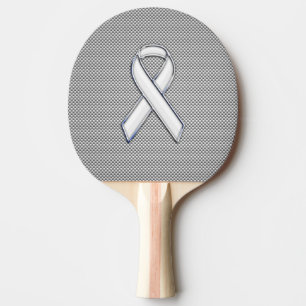 Krom som vit bandelsmedvetenhet kolfiber pingisracket
