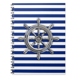 Krom som Wheel på Nautical Rand Anteckningsbok