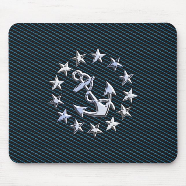 Krom som Yacht Flagga Automotive Grille Skriv ut Musmatta (Framsidan)