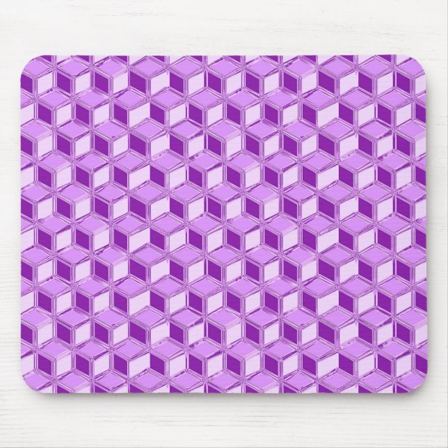 Kromade 3D-lådor - violett lila Musmatta (Framsidan)