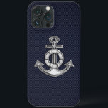 Kromankare på kolfiberutskrift<br><div class="desc">Ett modernt nautiskt silver-krom, som applicque stil på en marin blå kolfiberdeka för en anpassningsbar telefonväska som alla på eller utanför båten kommer att njuta av. Använda länken "Be den här designern" om du vill kontakta oss med dina speciella designförfrågningar eller om du behöver hjälp med något av dina anpassningsprojektbehov....</div>